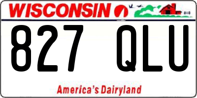 WI license plate 827QLU