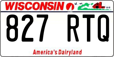WI license plate 827RTQ