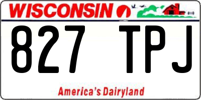 WI license plate 827TPJ
