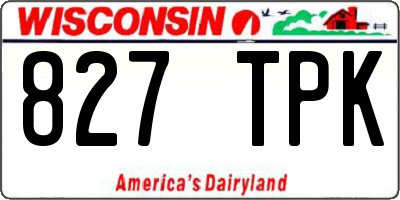 WI license plate 827TPK