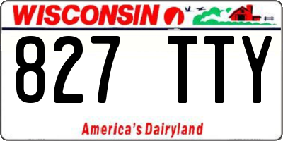 WI license plate 827TTY