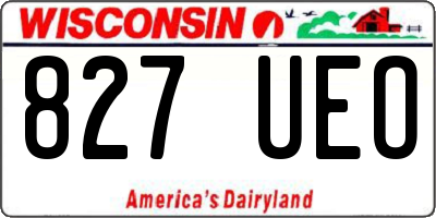 WI license plate 827UEO