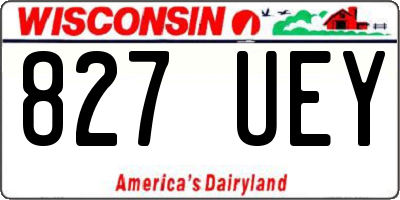 WI license plate 827UEY