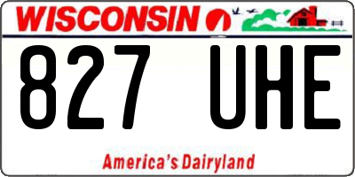 WI license plate 827UHE