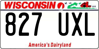 WI license plate 827UXL