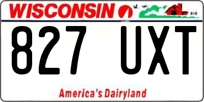 WI license plate 827UXT