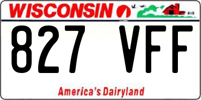WI license plate 827VFF