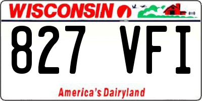 WI license plate 827VFI