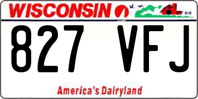 WI license plate 827VFJ