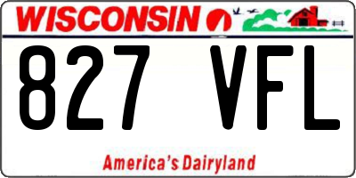 WI license plate 827VFL
