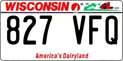 WI license plate 827VFQ