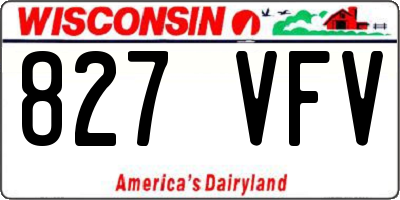 WI license plate 827VFV