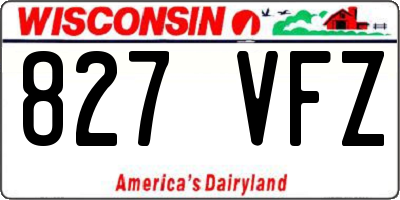 WI license plate 827VFZ