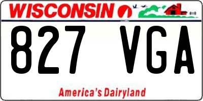 WI license plate 827VGA