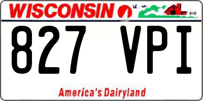 WI license plate 827VPI