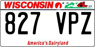 WI license plate 827VPZ