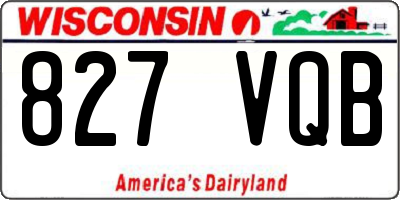 WI license plate 827VQB