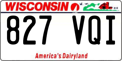 WI license plate 827VQI