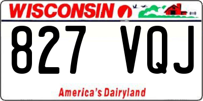 WI license plate 827VQJ