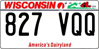 WI license plate 827VQQ