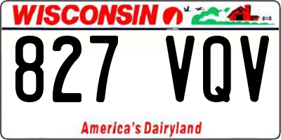 WI license plate 827VQV
