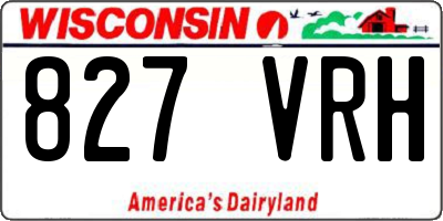 WI license plate 827VRH
