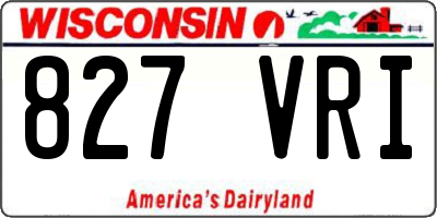 WI license plate 827VRI