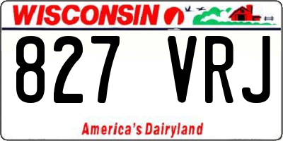 WI license plate 827VRJ
