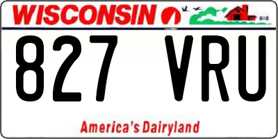 WI license plate 827VRU