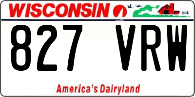 WI license plate 827VRW