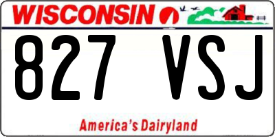 WI license plate 827VSJ