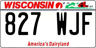 WI license plate 827WJF