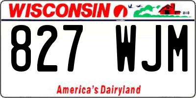 WI license plate 827WJM