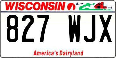 WI license plate 827WJX