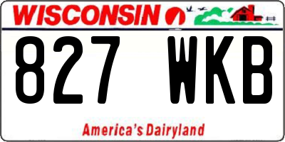 WI license plate 827WKB