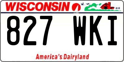 WI license plate 827WKI