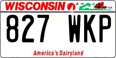 WI license plate 827WKP
