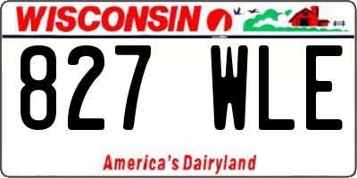 WI license plate 827WLE