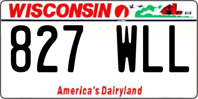 WI license plate 827WLL