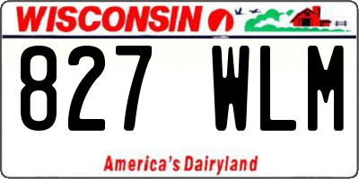 WI license plate 827WLM