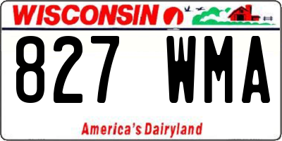 WI license plate 827WMA