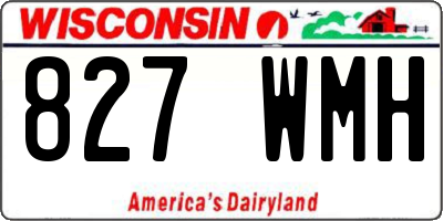 WI license plate 827WMH