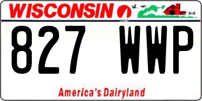 WI license plate 827WWP