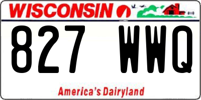 WI license plate 827WWQ