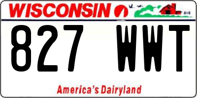 WI license plate 827WWT