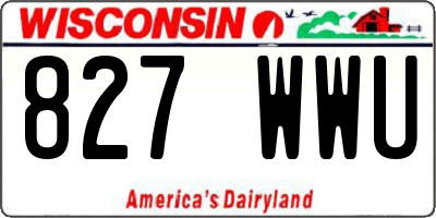 WI license plate 827WWU