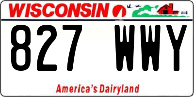 WI license plate 827WWY