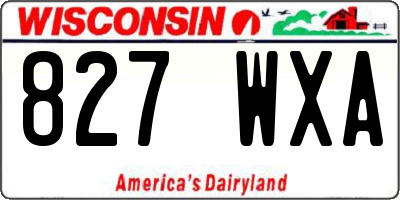 WI license plate 827WXA