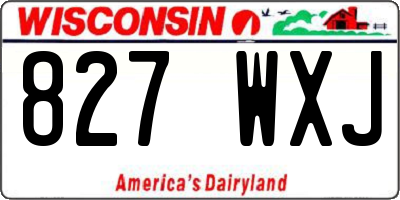 WI license plate 827WXJ
