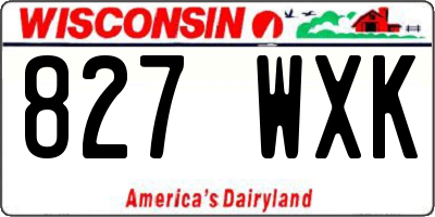 WI license plate 827WXK